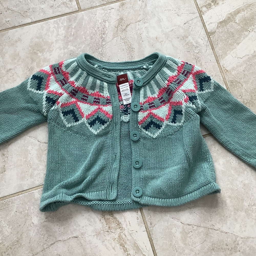 Beautiful Tea collection sweater size 12-18 months